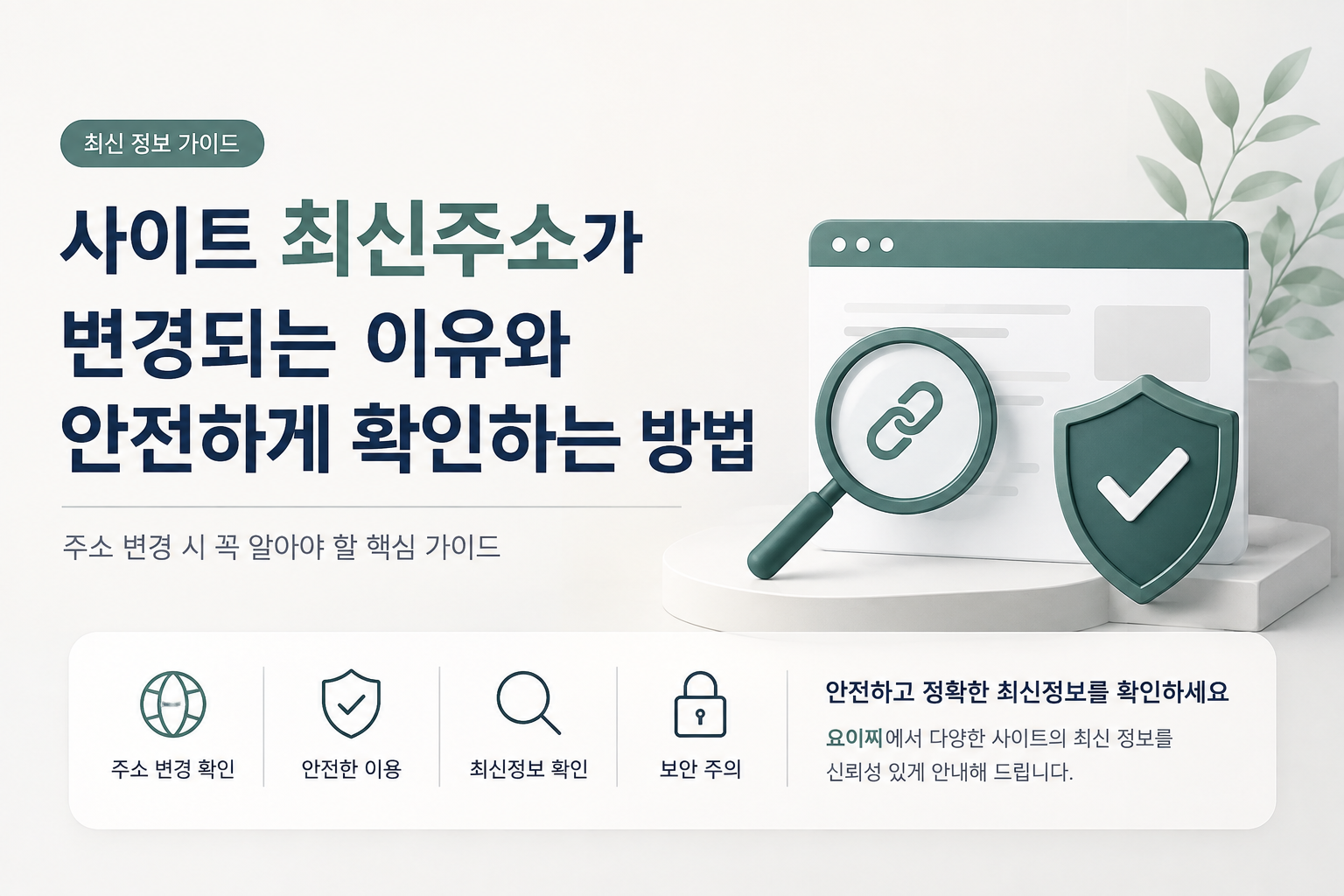 사이트 최신주소가 변경되는 이유와 안전하게 확인하는 방법